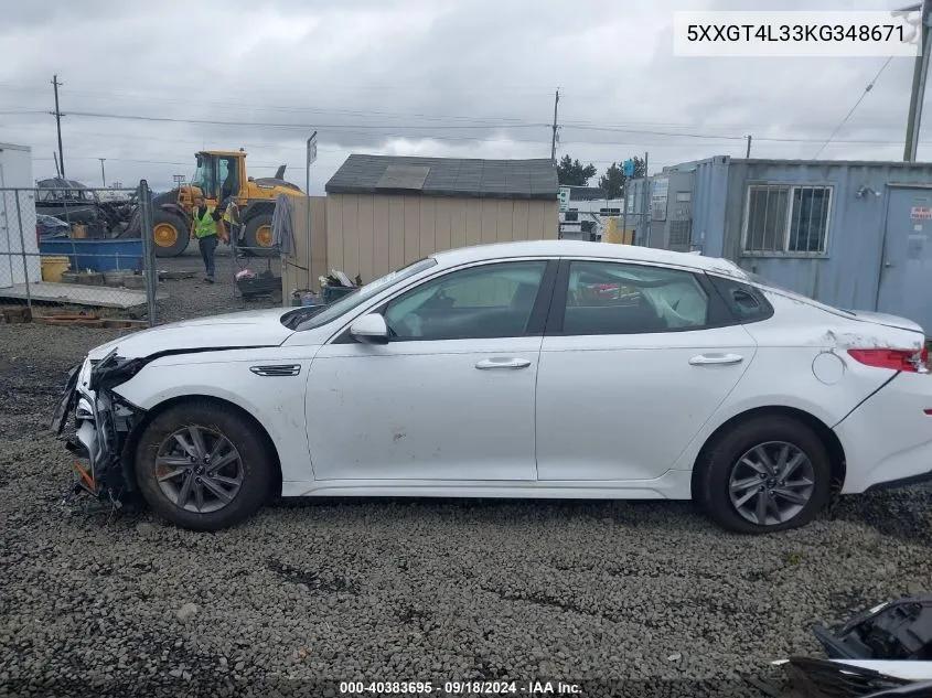 2019 Kia Optima Lx VIN: 5XXGT4L33KG348671 Lot: 40383695