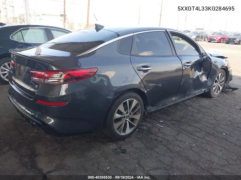 5XXGT4L33KG284695 2019 Kia Optima S