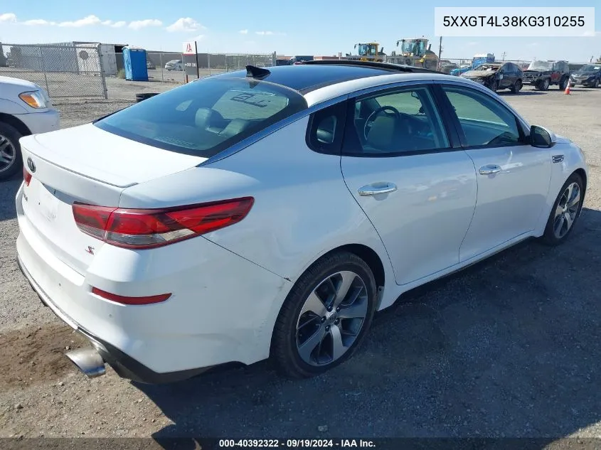 5XXGT4L38KG310255 2019 Kia Optima S