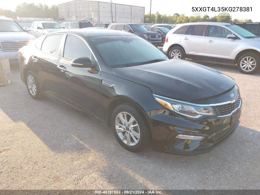 5XXGT4L35KG278381 2019 Kia Optima Lx