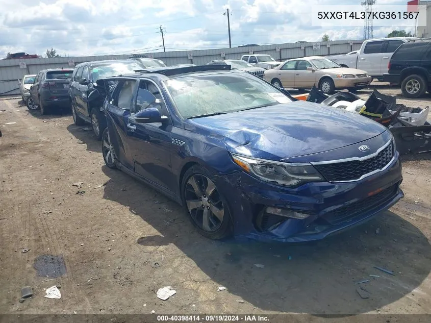 5XXGT4L37KG361567 2019 Kia Optima S