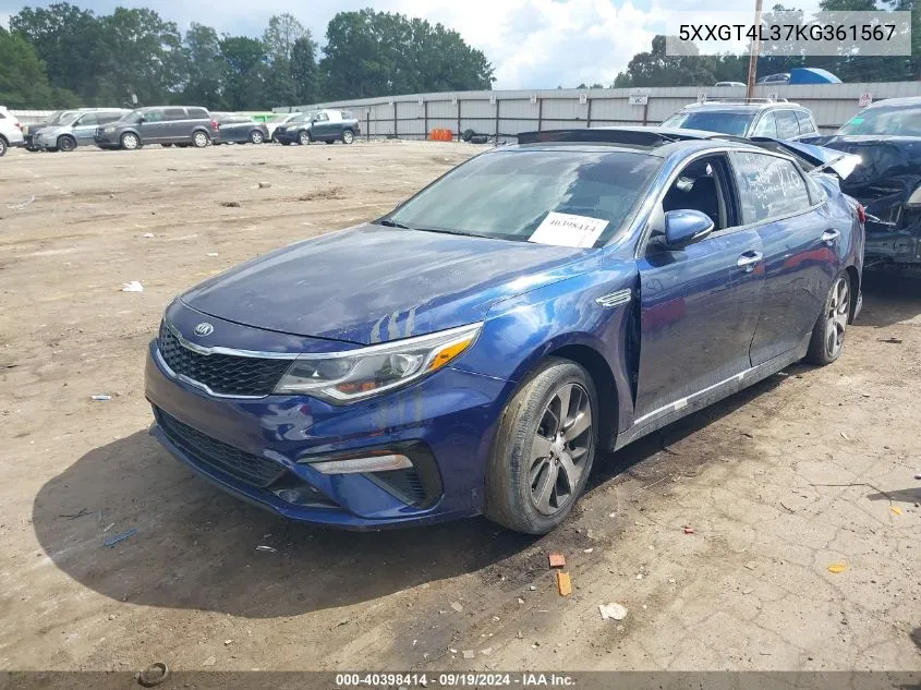 2019 Kia Optima S VIN: 5XXGT4L37KG361567 Lot: 40398414