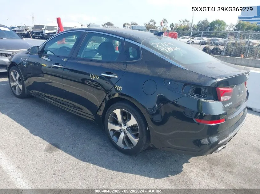 5XXGT4L39KG369279 2019 Kia Optima S