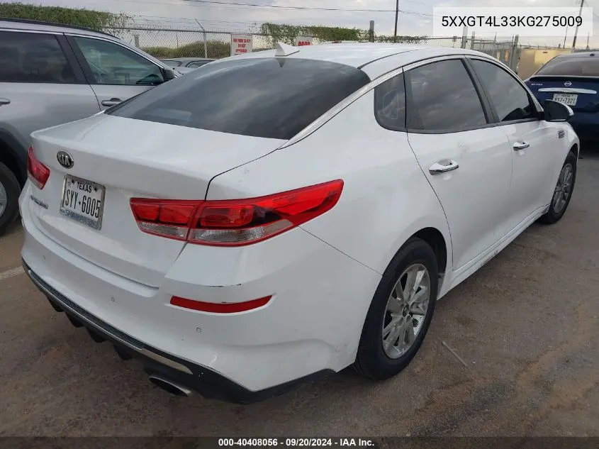 5XXGT4L33KG275009 2019 Kia Optima Lx