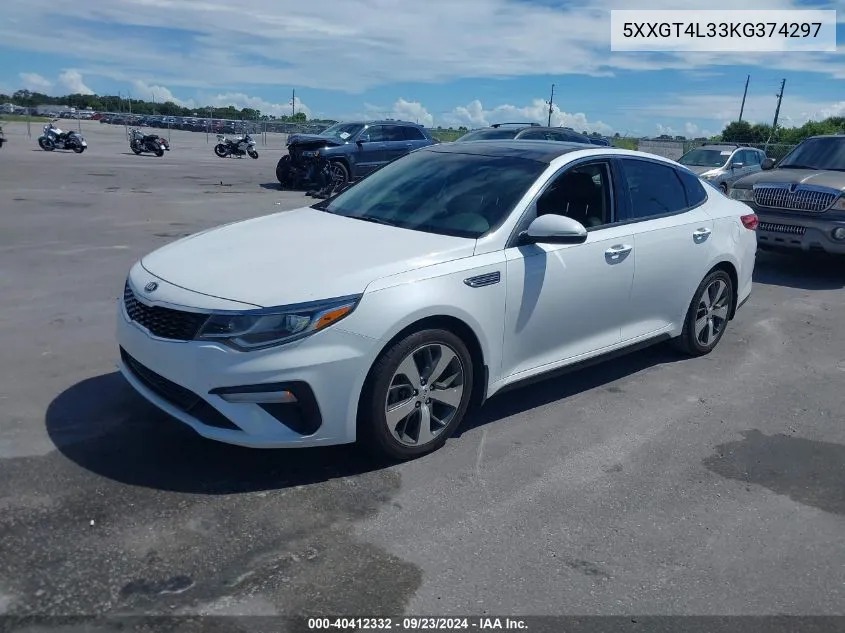 5XXGT4L33KG374297 2019 Kia Optima S