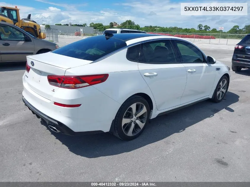 5XXGT4L33KG374297 2019 Kia Optima S