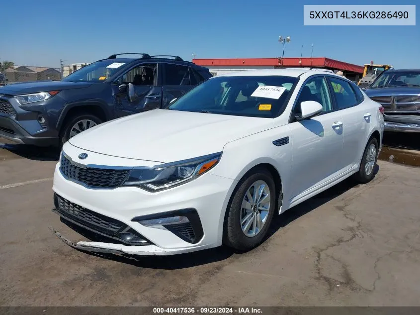 5XXGT4L36KG286490 2019 Kia Optima Lx