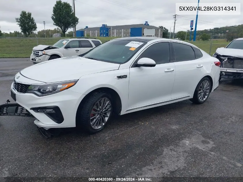 5XXGV4L28KG314341 2019 Kia Optima Sx Turbo