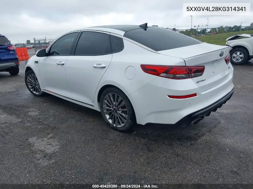 5XXGV4L28KG314341 2019 Kia Optima Sx Turbo