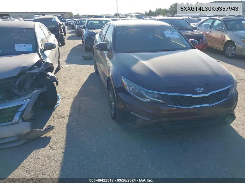 5XXGT4L30KG357943 2019 Kia Optima Lx/S