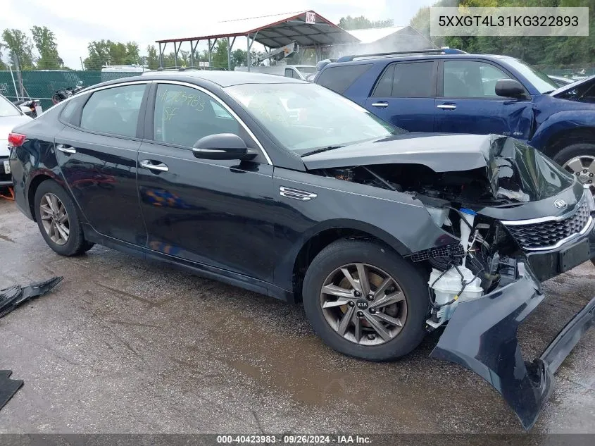 5XXGT4L31KG322893 2019 Kia Optima Lx