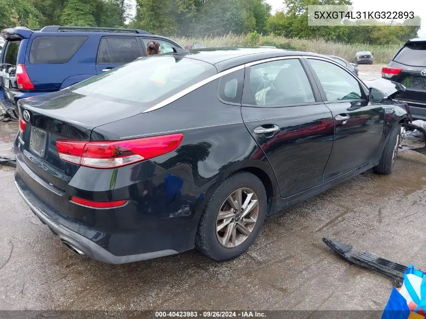 5XXGT4L31KG322893 2019 Kia Optima Lx