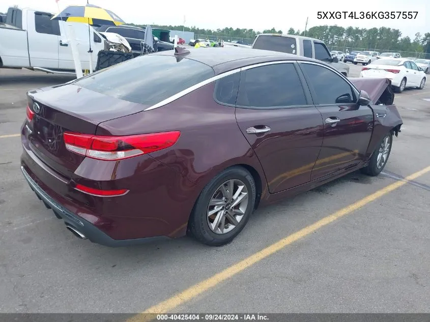 2019 Kia Optima Lx VIN: 5XXGT4L36KG357557 Lot: 40425404