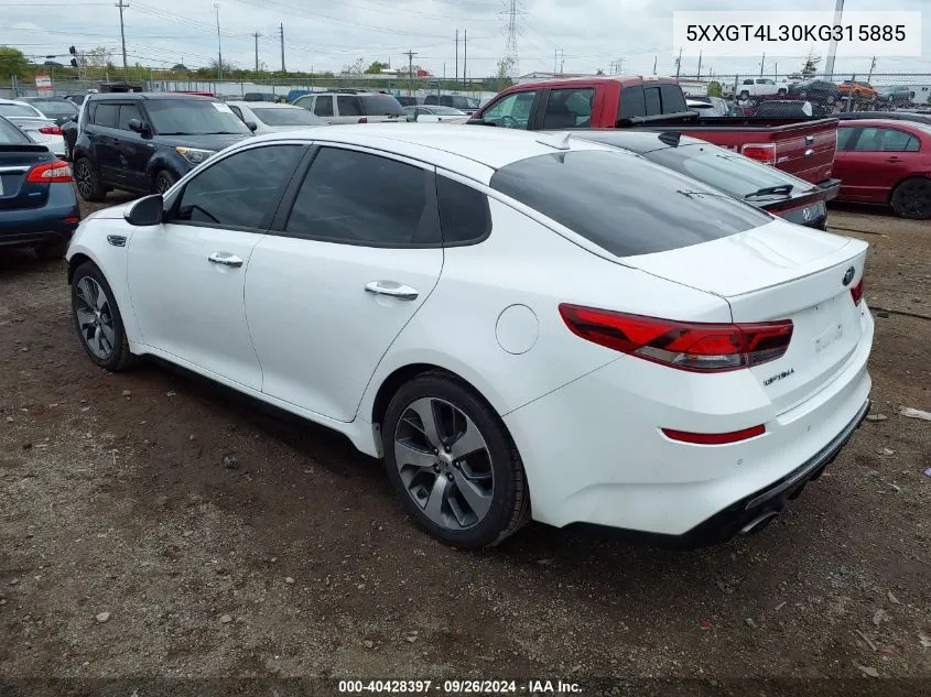 5XXGT4L30KG315885 2019 Kia Optima Lx Automatic S