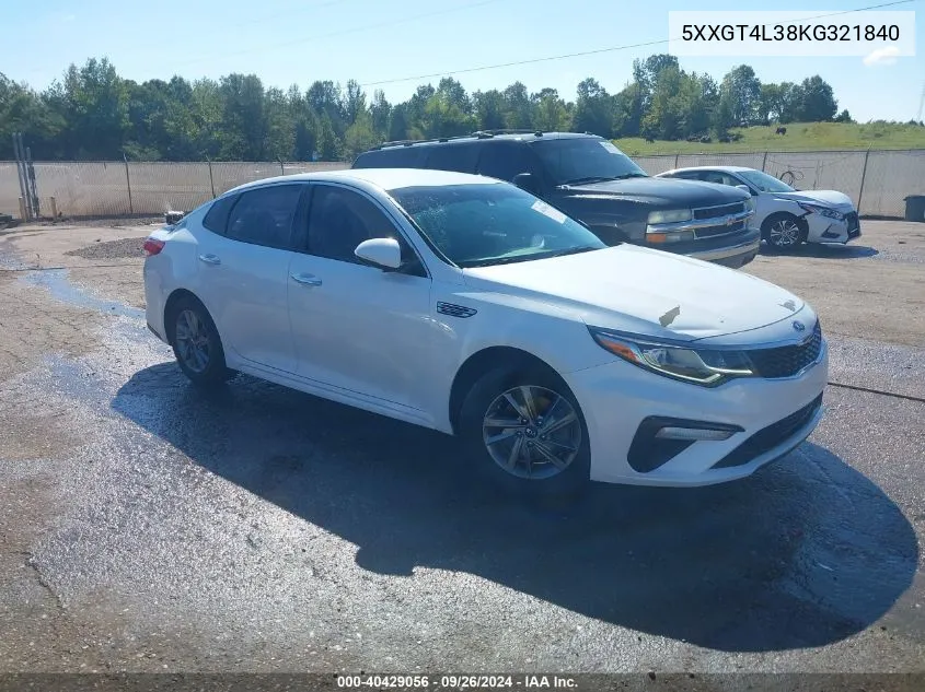 2019 Kia Optima Lx VIN: 5XXGT4L38KG321840 Lot: 40429056