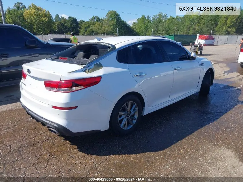 2019 Kia Optima Lx VIN: 5XXGT4L38KG321840 Lot: 40429056