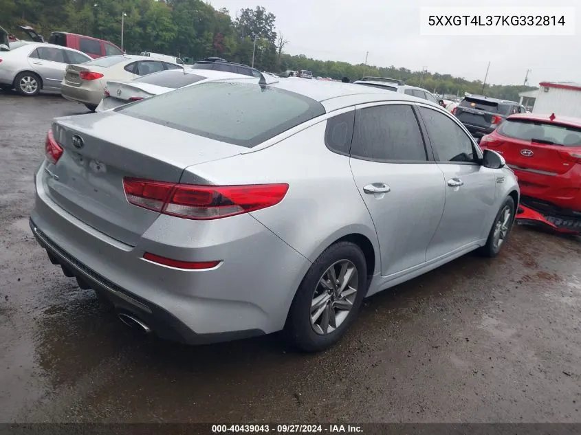 2019 Kia Optima Lx VIN: 5XXGT4L37KG332814 Lot: 40439043