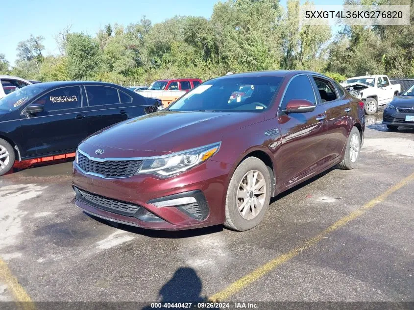 5XXGT4L36KG276820 2019 Kia Optima Lx