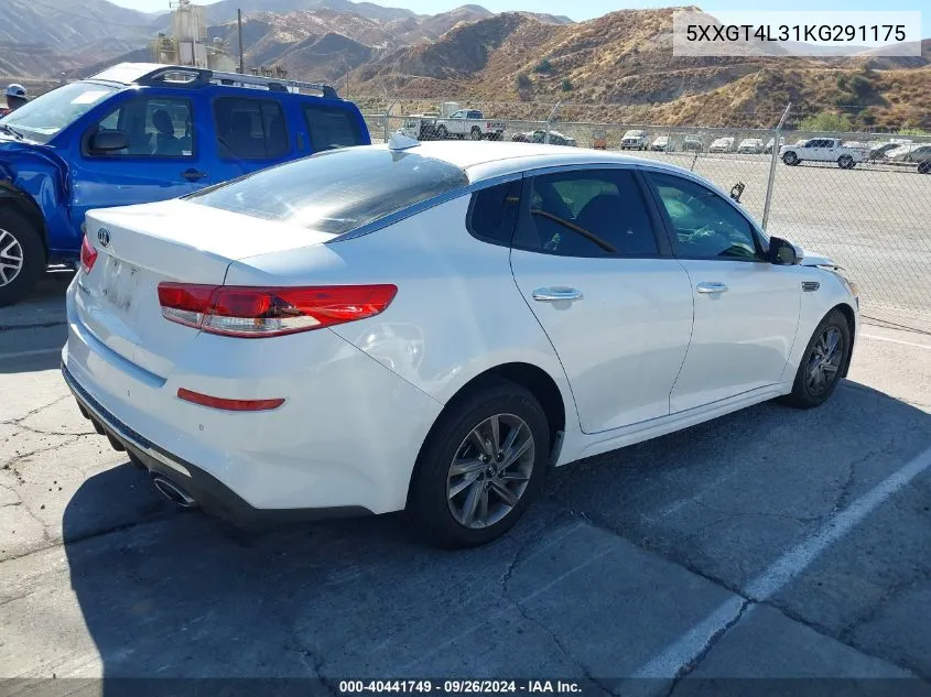 2019 Kia Optima Lx VIN: 5XXGT4L31KG291175 Lot: 40441749