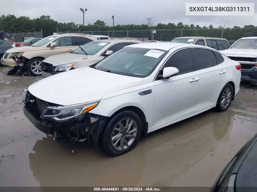 2019 Kia Optima Lx VIN: 5XXGT4L38KG311311 Lot: 40444691