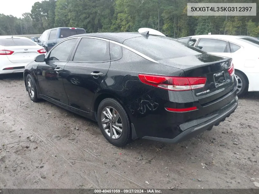 5XXGT4L35KG312397 2019 Kia Optima Lx