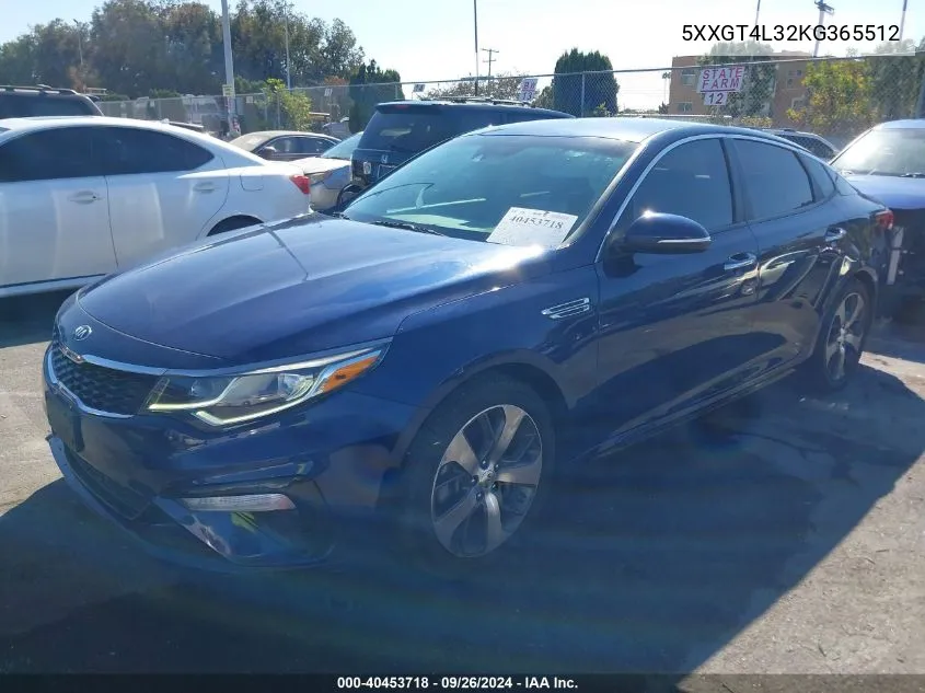 2019 Kia Optima S VIN: 5XXGT4L32KG365512 Lot: 40453718