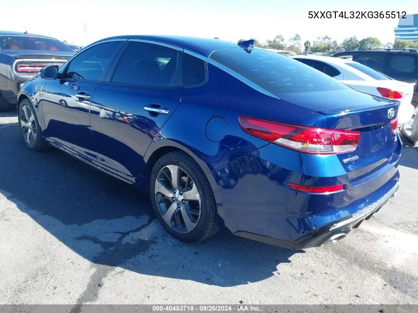 2019 Kia Optima S VIN: 5XXGT4L32KG365512 Lot: 40453718