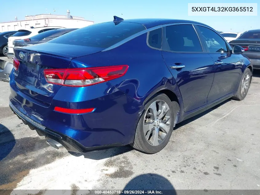 5XXGT4L32KG365512 2019 Kia Optima S