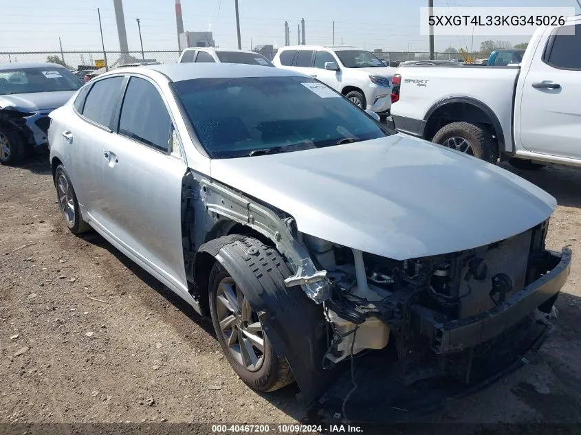 5XXGT4L33KG345026 2019 Kia Optima Lx