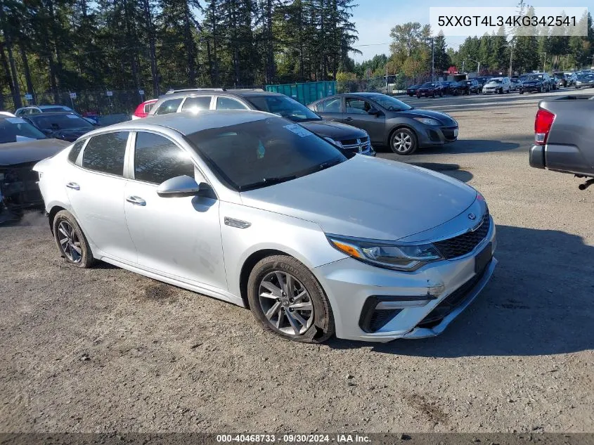 2019 Kia Optima Lx VIN: 5XXGT4L34KG342541 Lot: 40468733