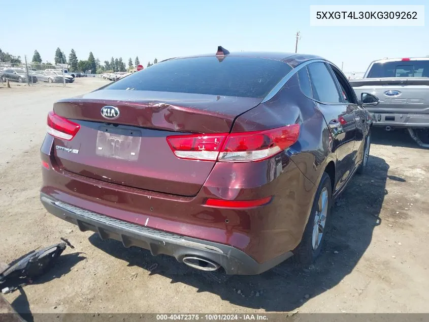 5XXGT4L30KG309262 2019 Kia Optima Lx/S