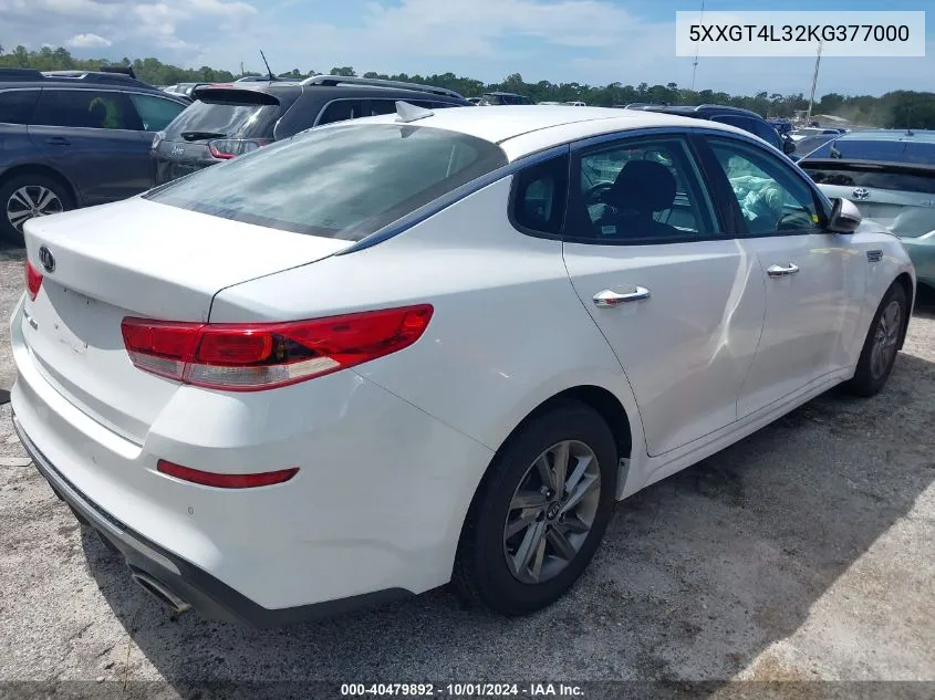 2019 Kia Optima Lx/S VIN: 5XXGT4L32KG377000 Lot: 40479892