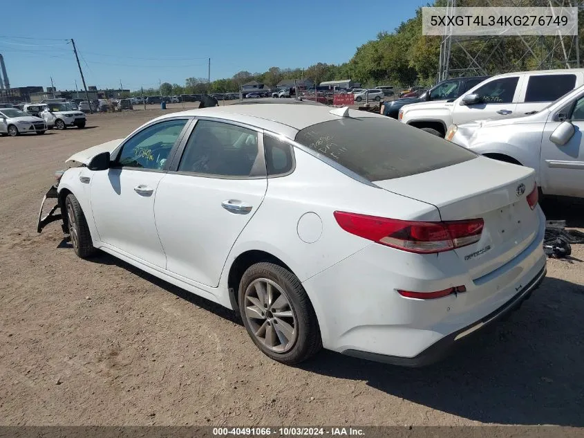 5XXGT4L34KG276749 2019 Kia Optima Lx