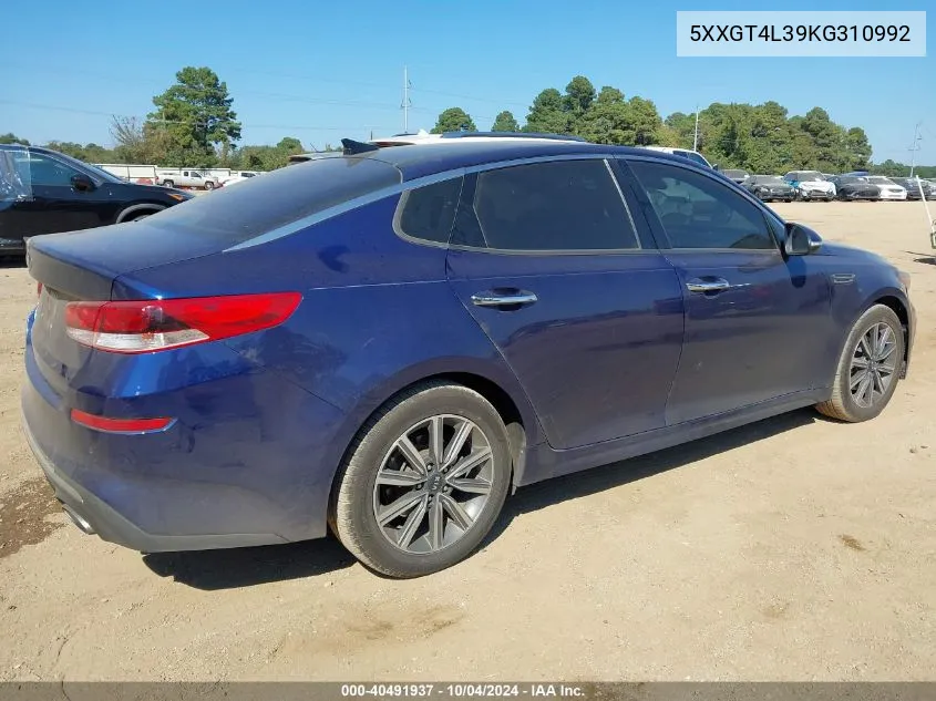 5XXGT4L39KG310992 2019 Kia Optima Lx