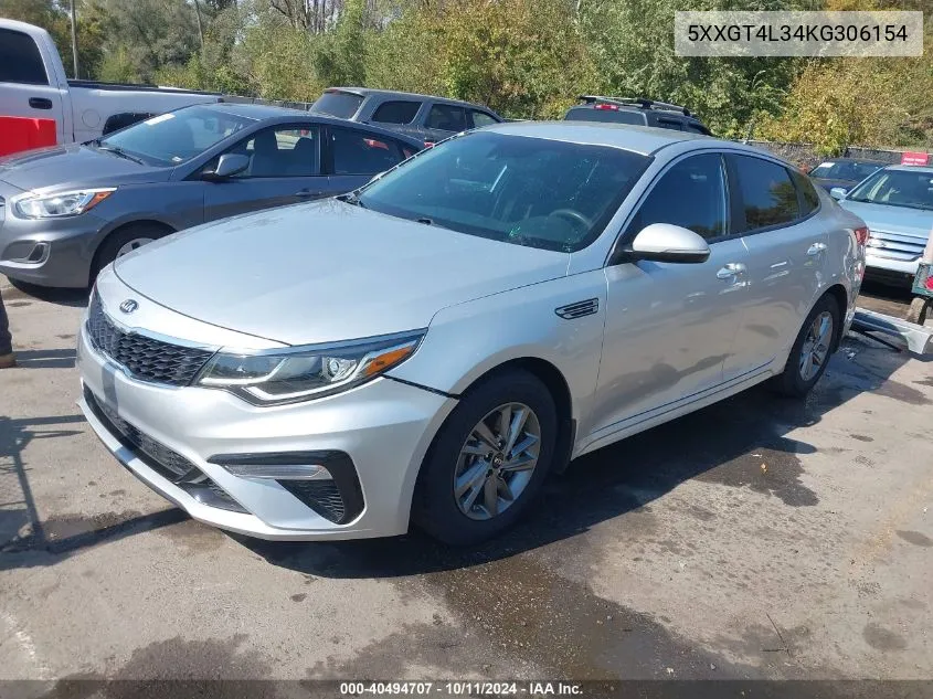 5XXGT4L34KG306154 2019 Kia Optima Lx