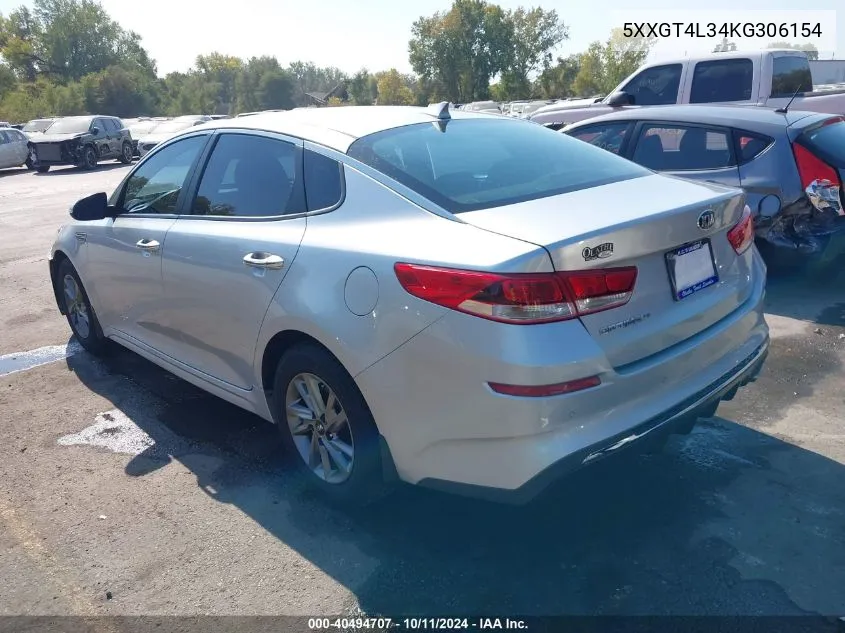 2019 Kia Optima Lx VIN: 5XXGT4L34KG306154 Lot: 40494707