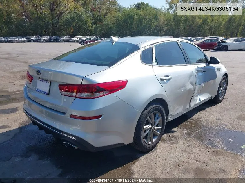 5XXGT4L34KG306154 2019 Kia Optima Lx