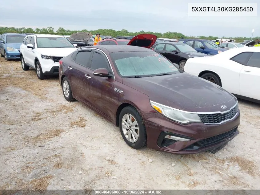 5XXGT4L30KG285450 2019 Kia Optima Lx/S