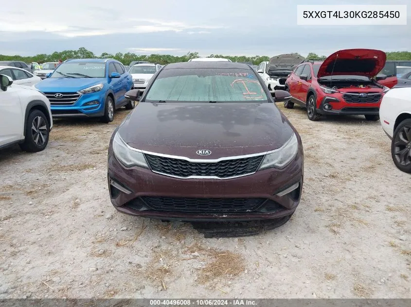 2019 Kia Optima Lx/S VIN: 5XXGT4L30KG285450 Lot: 40496008