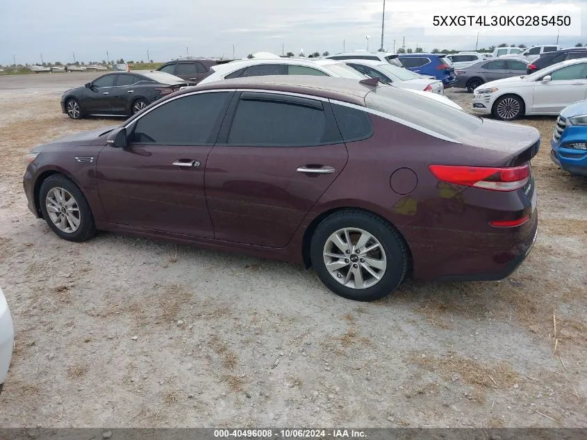 5XXGT4L30KG285450 2019 Kia Optima Lx/S