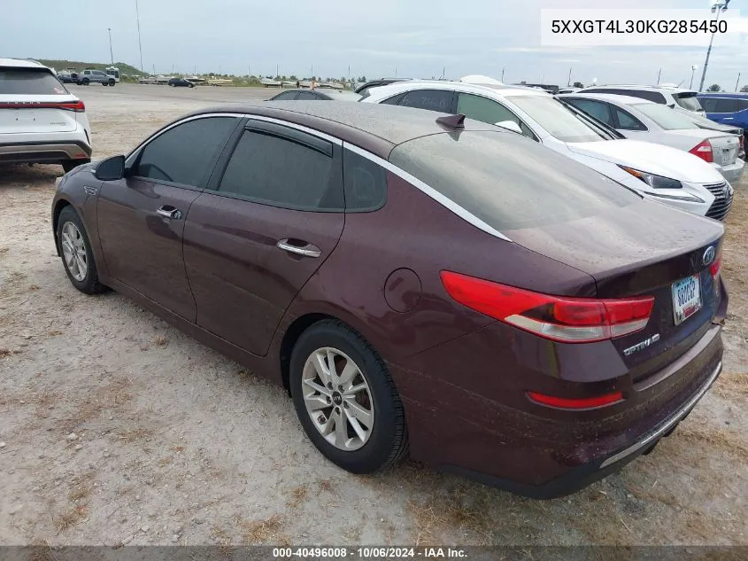 2019 Kia Optima Lx/S VIN: 5XXGT4L30KG285450 Lot: 40496008