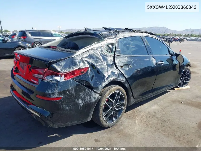 2019 Kia Optima Sx Turbo VIN: 5XXGW4L2XKG366843 Lot: 40501017