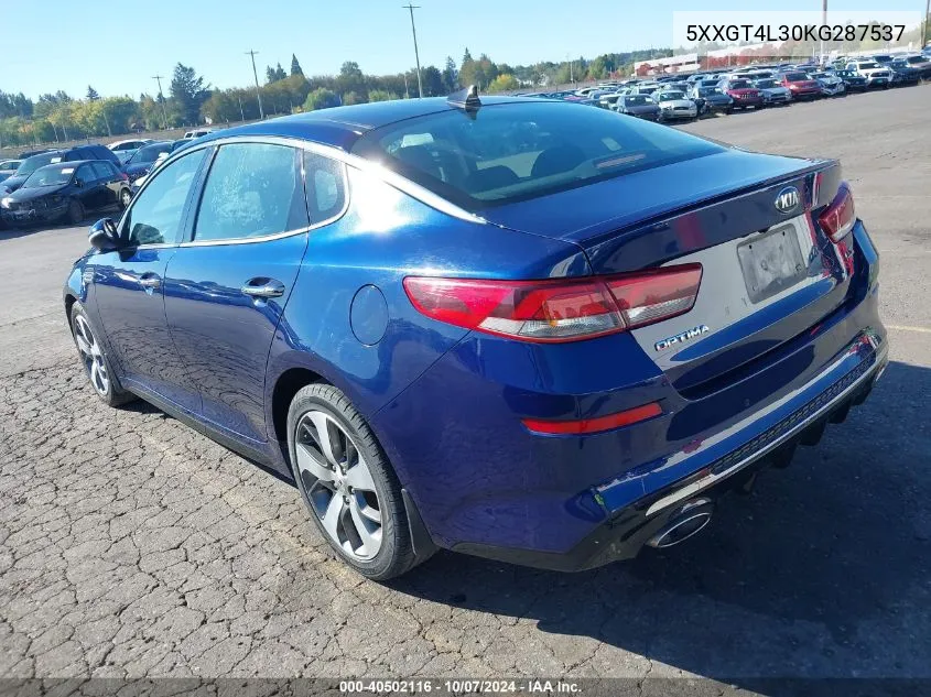 5XXGT4L30KG287537 2019 Kia Optima S