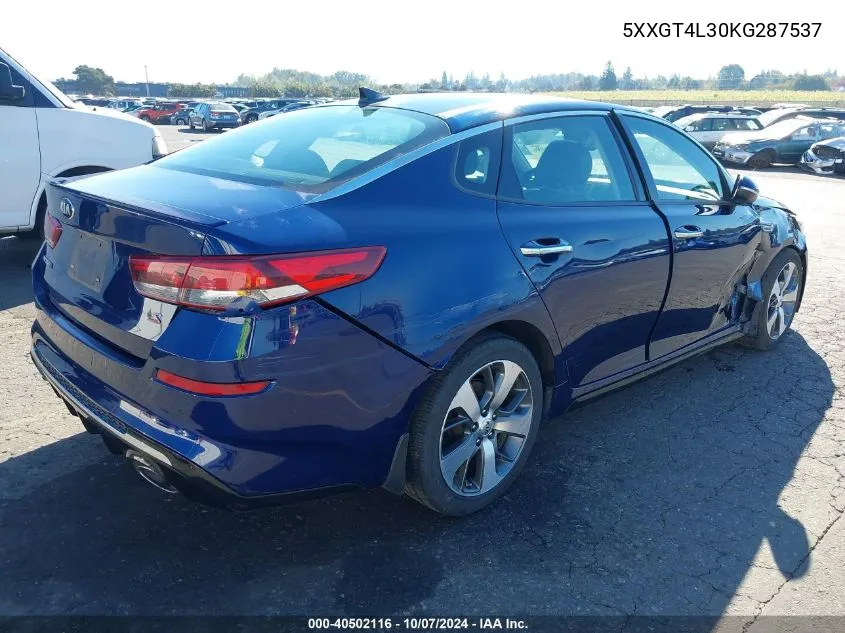 2019 Kia Optima S VIN: 5XXGT4L30KG287537 Lot: 40502116