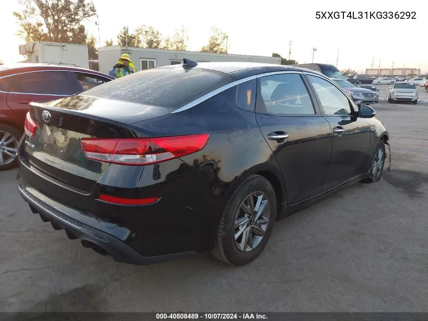 2019 Kia Optima Lx/S VIN: 5XXGT4L31KG336292 Lot: 40508489