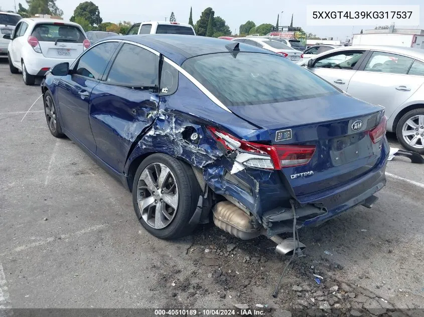 5XXGT4L39KG317537 2019 Kia Optima S