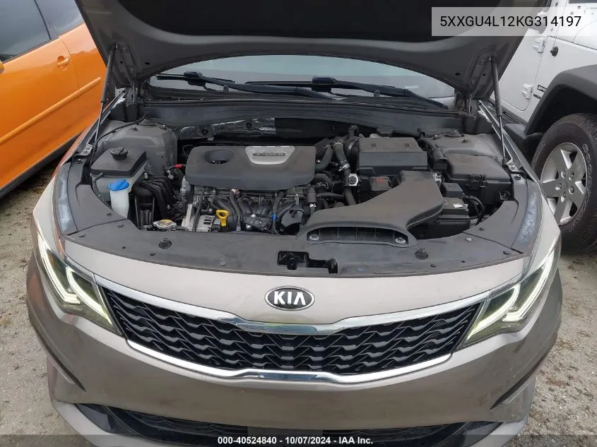 2019 Kia Optima Ex VIN: 5XXGU4L12KG314197 Lot: 40524840