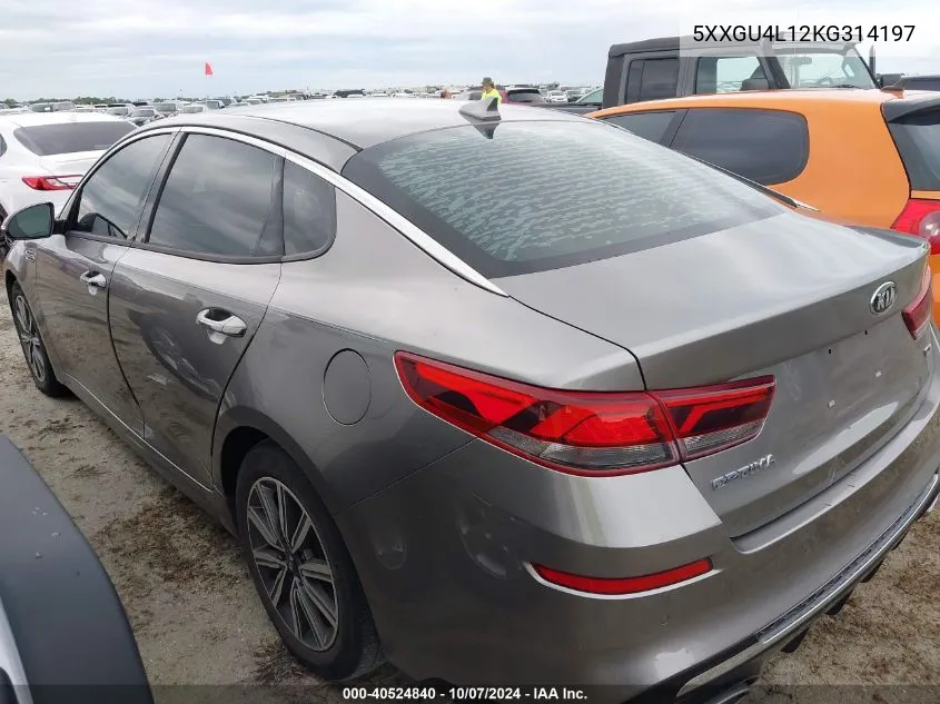 2019 Kia Optima Ex VIN: 5XXGU4L12KG314197 Lot: 40524840