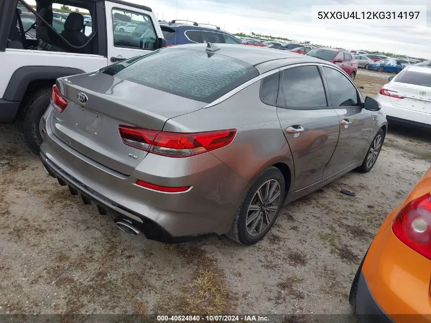 2019 Kia Optima Ex VIN: 5XXGU4L12KG314197 Lot: 40524840