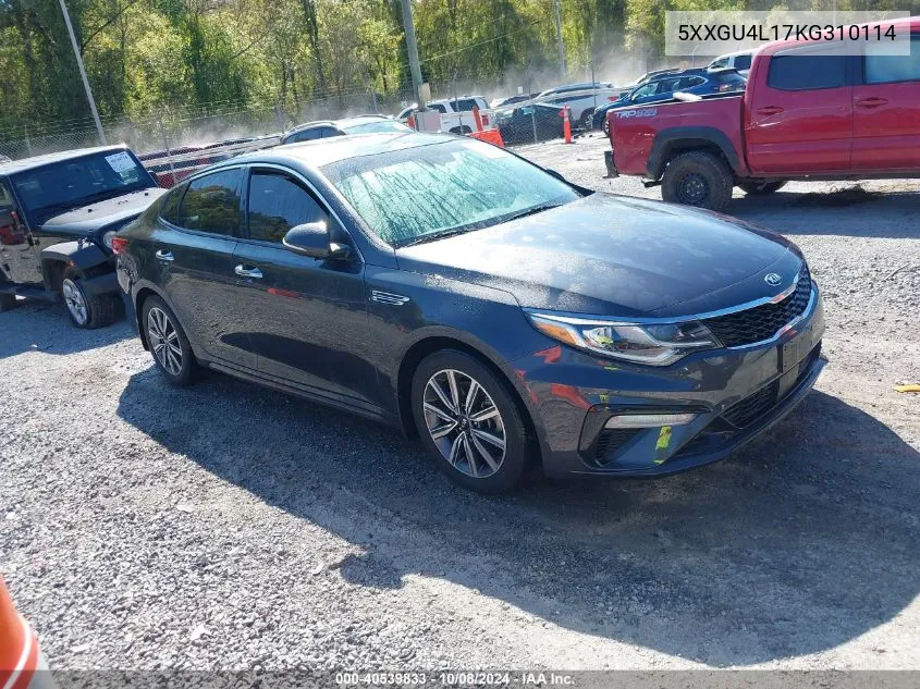 2019 Kia Optima Ex VIN: 5XXGU4L17KG310114 Lot: 40539833